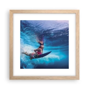 Plagát v ráme zo svetlého duba - Hĺbka radosti - 30x30 cm