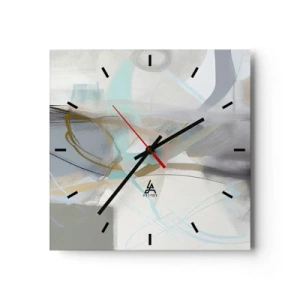 Nástenné hodiny - Hmlistá abstrakcia - 30x30 cm