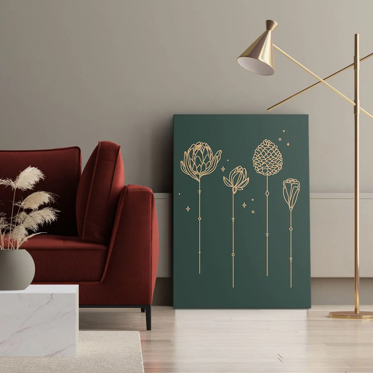 Obraz na plátne - Bylinky - 55x100 cm