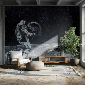 Samolepiaca Fototapeta Deluxe Sticker - Na Mliečnej dráhe - Kozmos, Astronaut, Fantázia - 150x105 cm