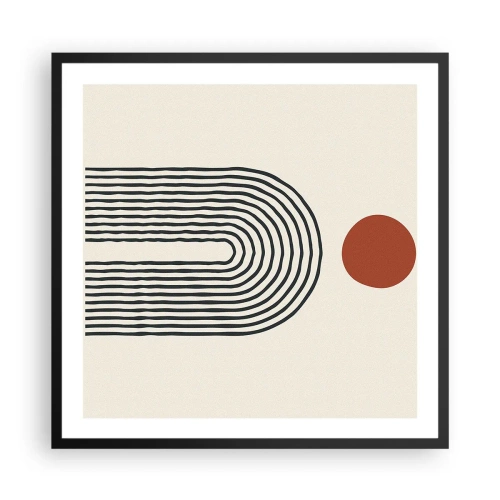 Plagát v čiernom ráme - Magnetizmus tvarov a farieb - 60x60 cm