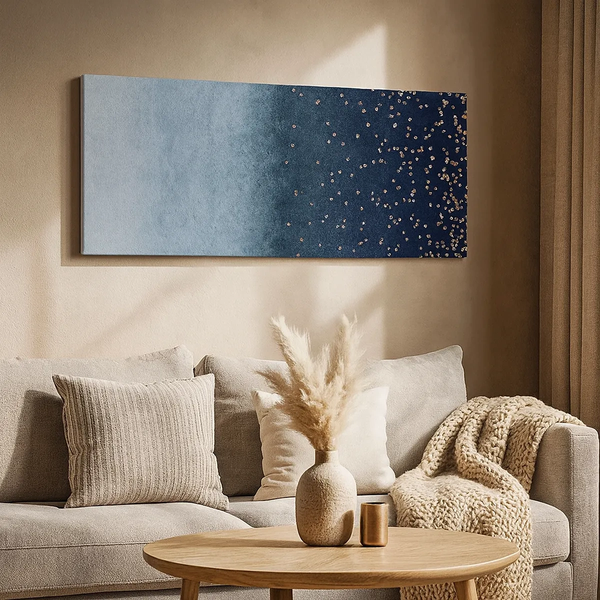 Obraz na plátne - Kompozícia – modrej fázy - 30x30 cm