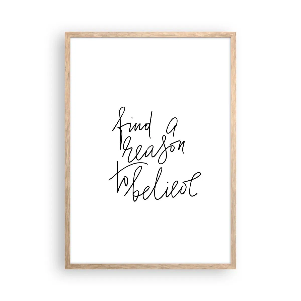 Plagát v ráme zo svetlého duba - Je to možné - 50x70 cm