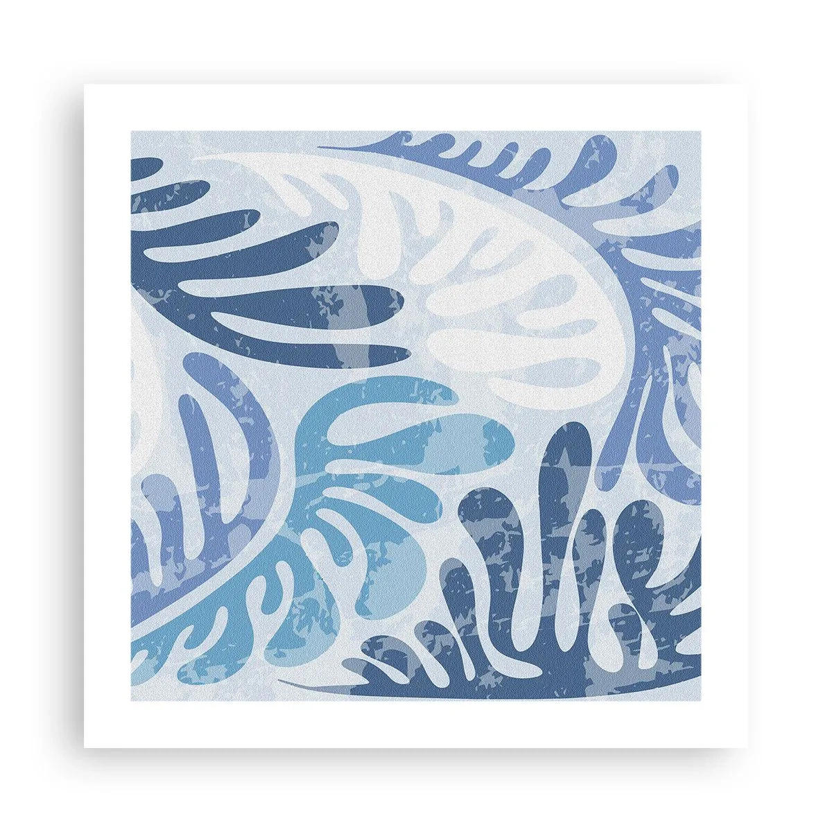 Plagát - Modré papradie - 50x50 cm