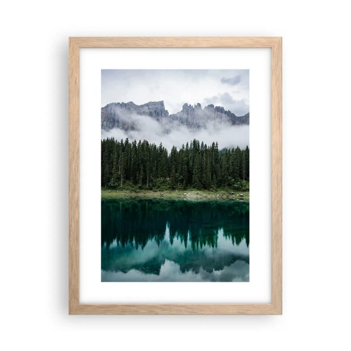 Plagát v ráme zo svetlého duba - Ticho, ticho, neprebuďme spiacu vodu…. - 30x40 cm