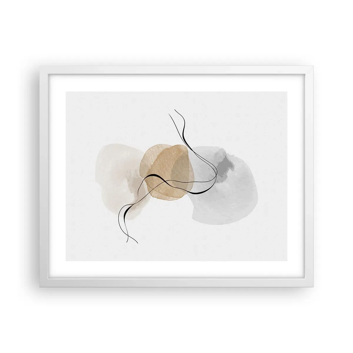 Plagát v bielom ráme - Vzdušné korálky - 50x40 cm