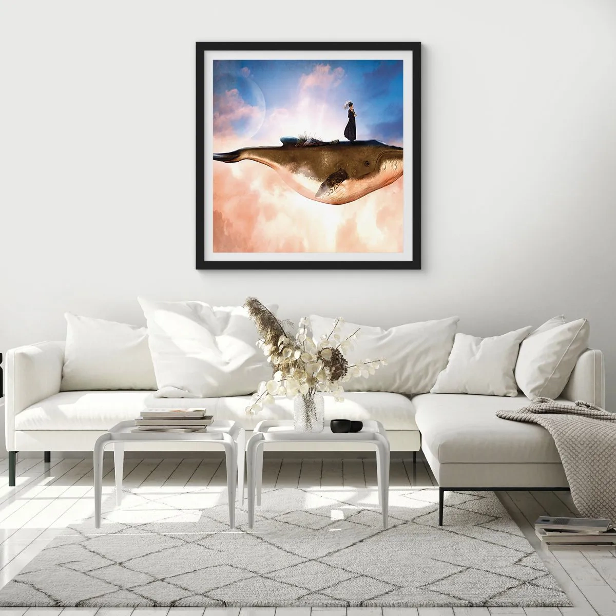 Plagát v čiernom ráme - Surrealistická cesta - 60x60 cm