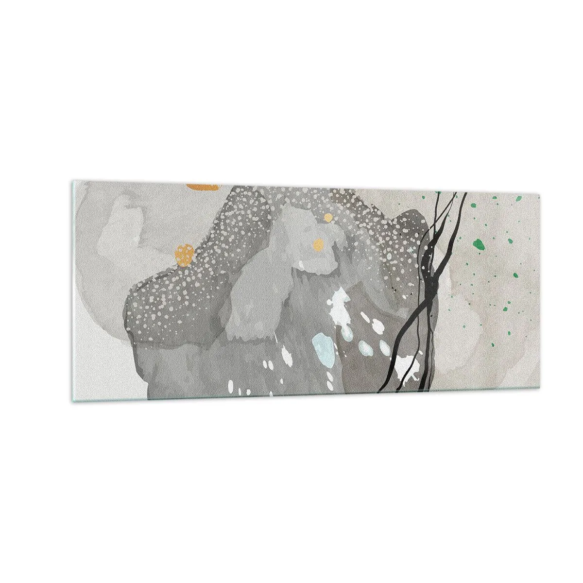 Obraz na skle - Organická kompozícia - 100x40 cm