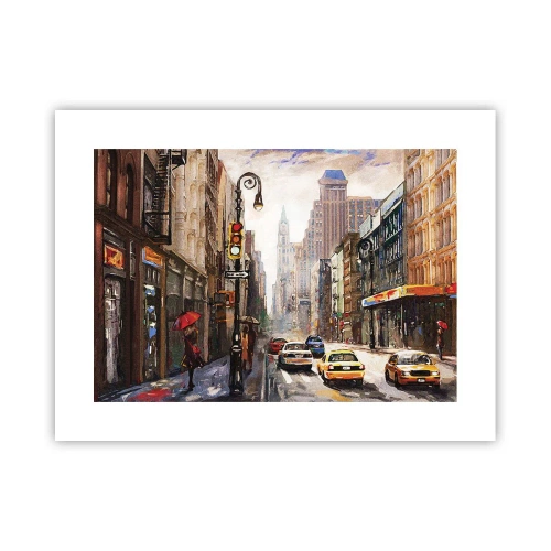 Plagát - New York – farebný aj v daždi - 40x30 cm