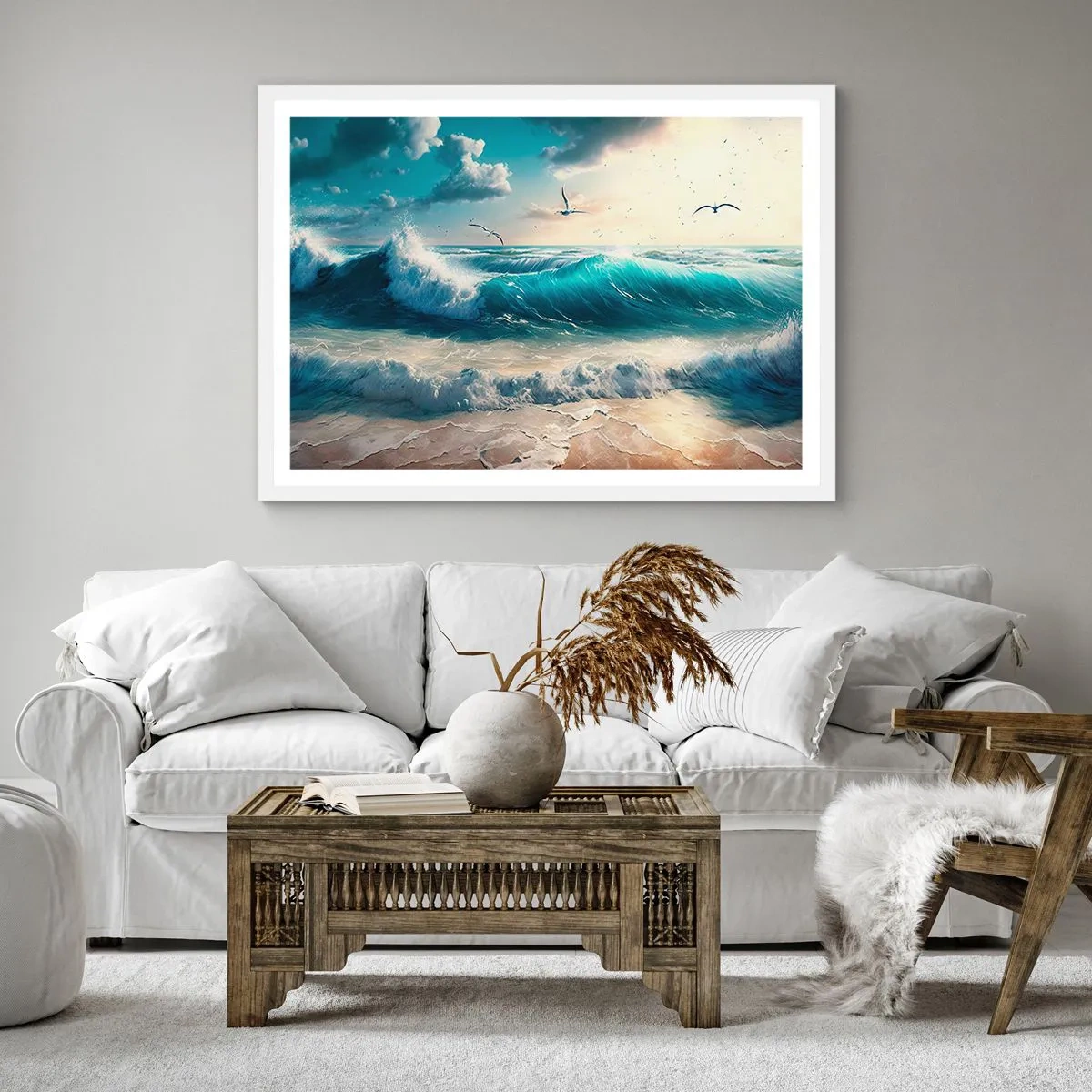 Plagát v bielom ráme - Šušťanie len pre teba - 40x40 cm