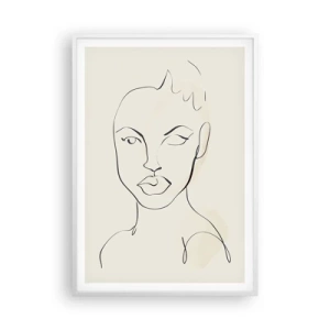 Plagát v bielom ráme - Obrys zmyselnosti - 70x100 cm