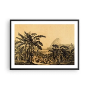 Plagát v čiernom ráme - V koloniálnom štýle - 70x50 cm
