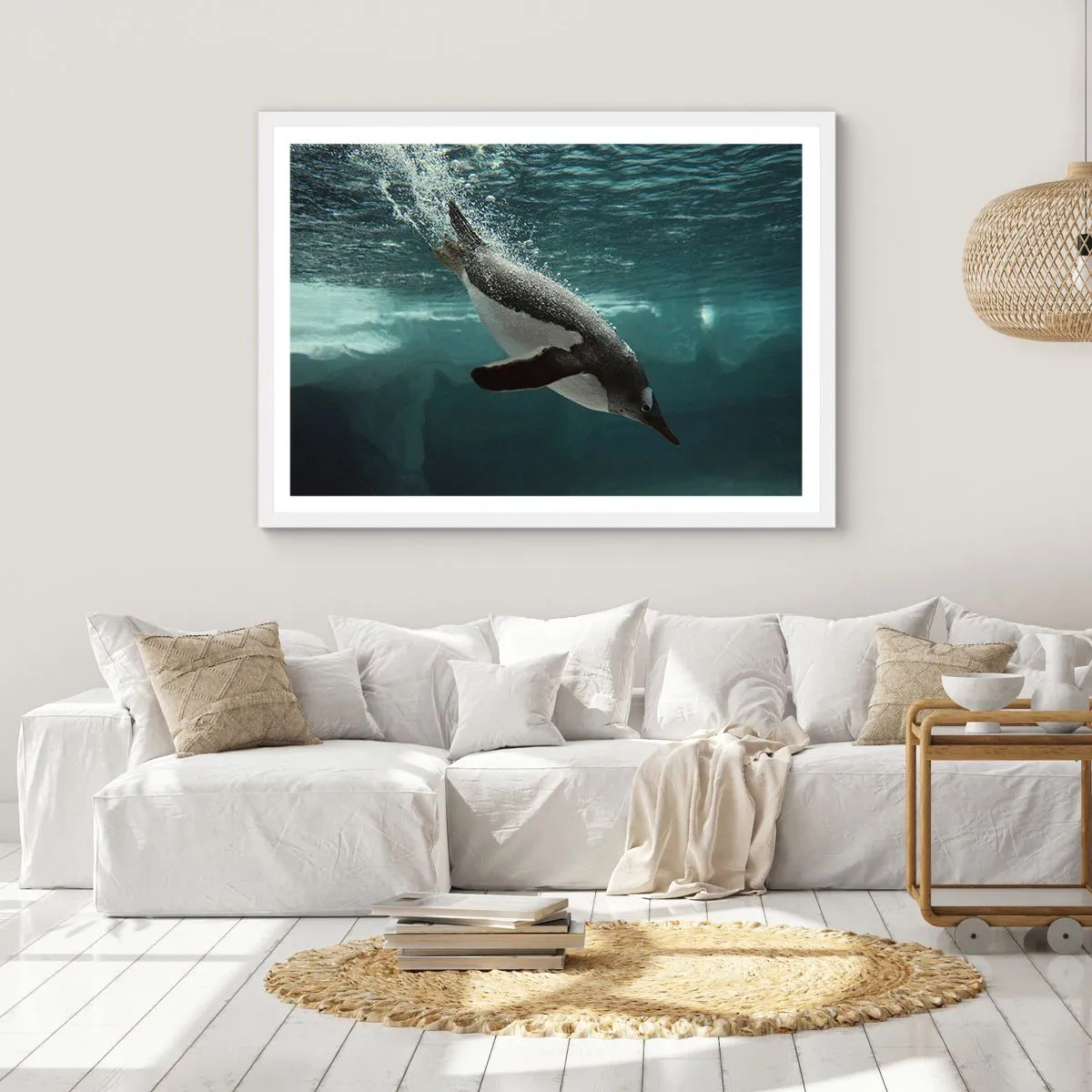 Plagát v bielom ráme - Vitajte v mojom svete - 100x70 cm