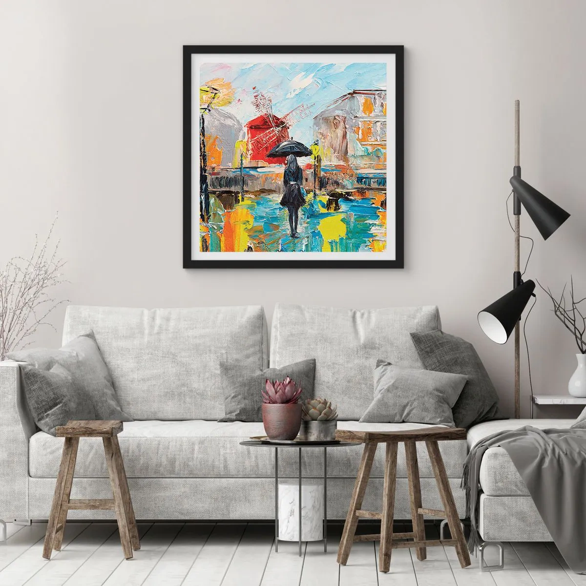 Plagát v čiernom ráme - Parížske legendy - 30x30 cm