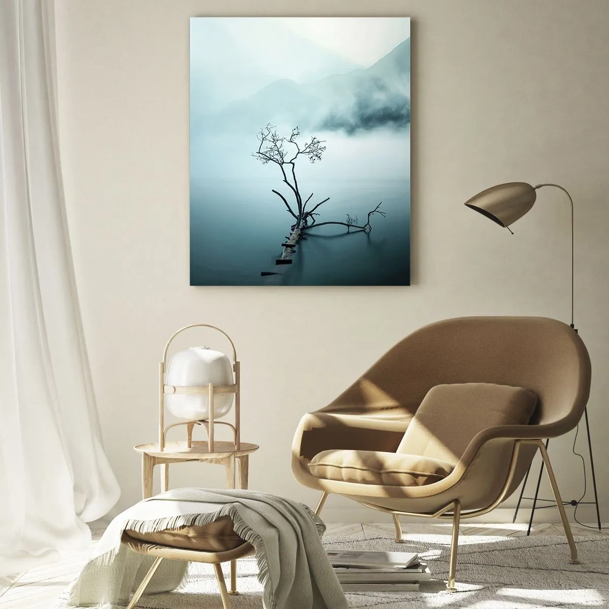Obraz na skle - Z vody a hmly - 50x70 cm