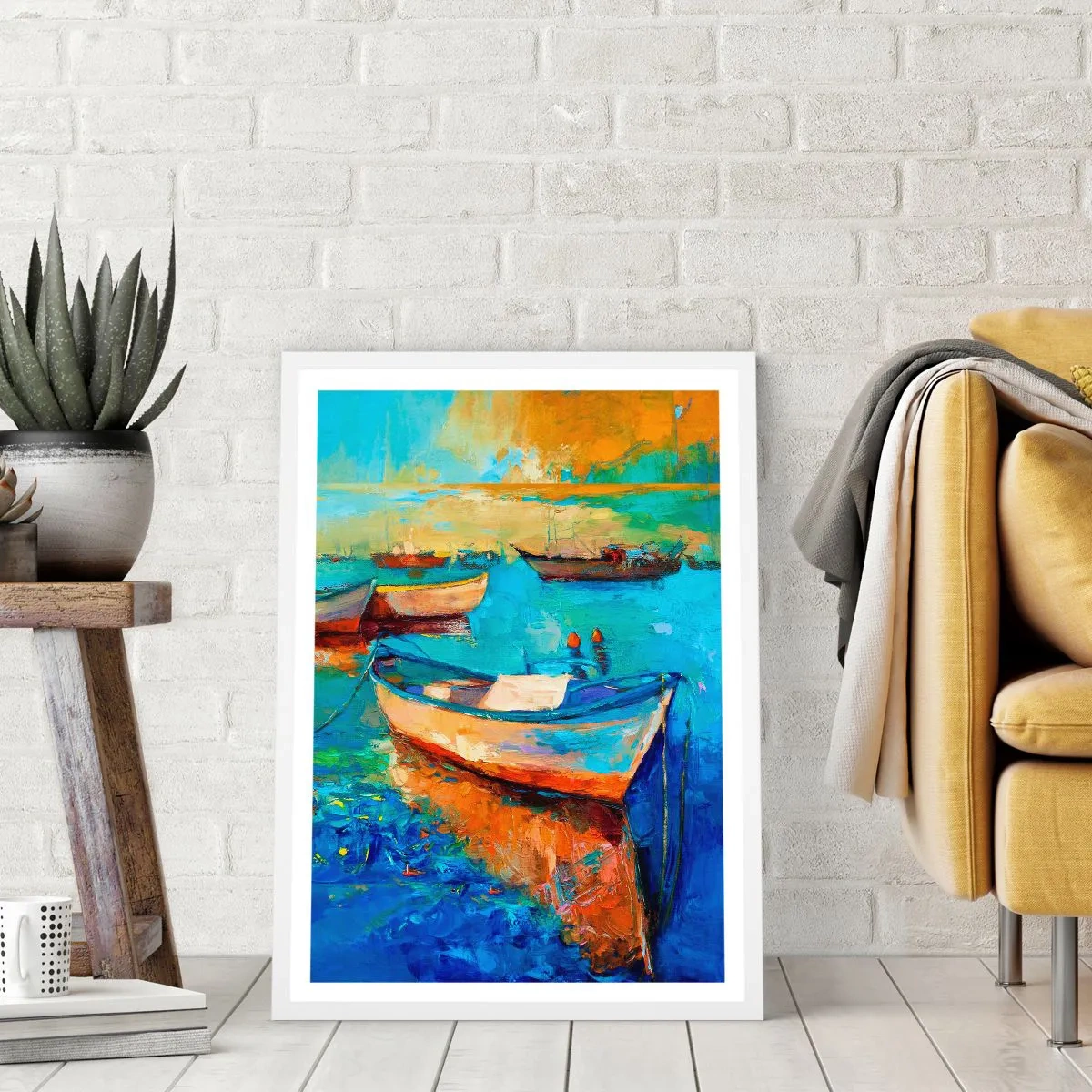 Plagát v bielom ráme - V južnom zálive - 70x100 cm