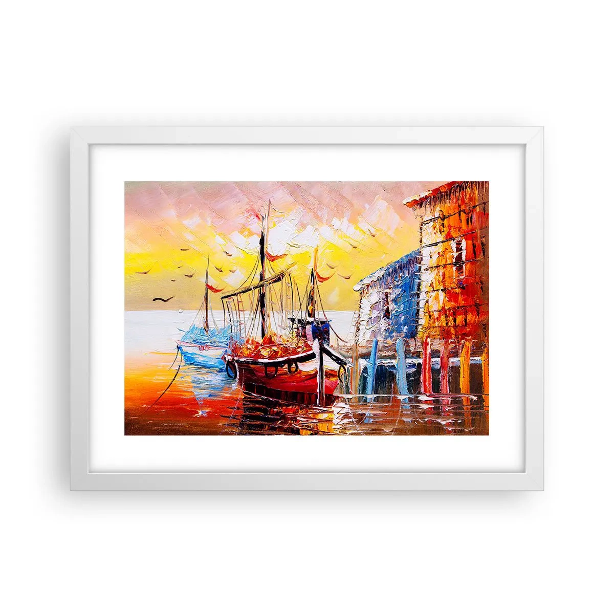 Plagát v bielom ráme - Šťastný návrat - 40x30 cm