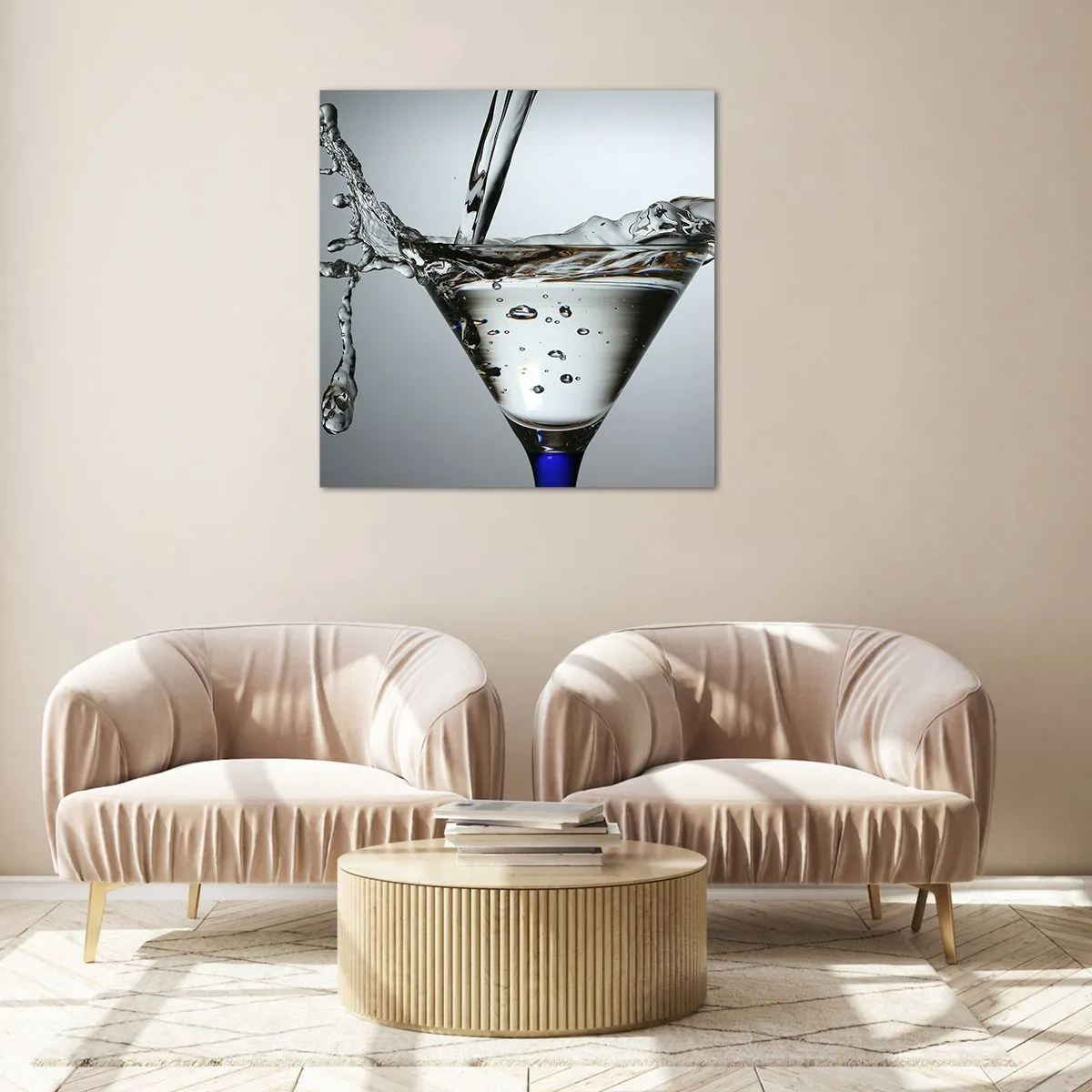 Obraz na skle - Nad okrajom pohára - 30x30 cm