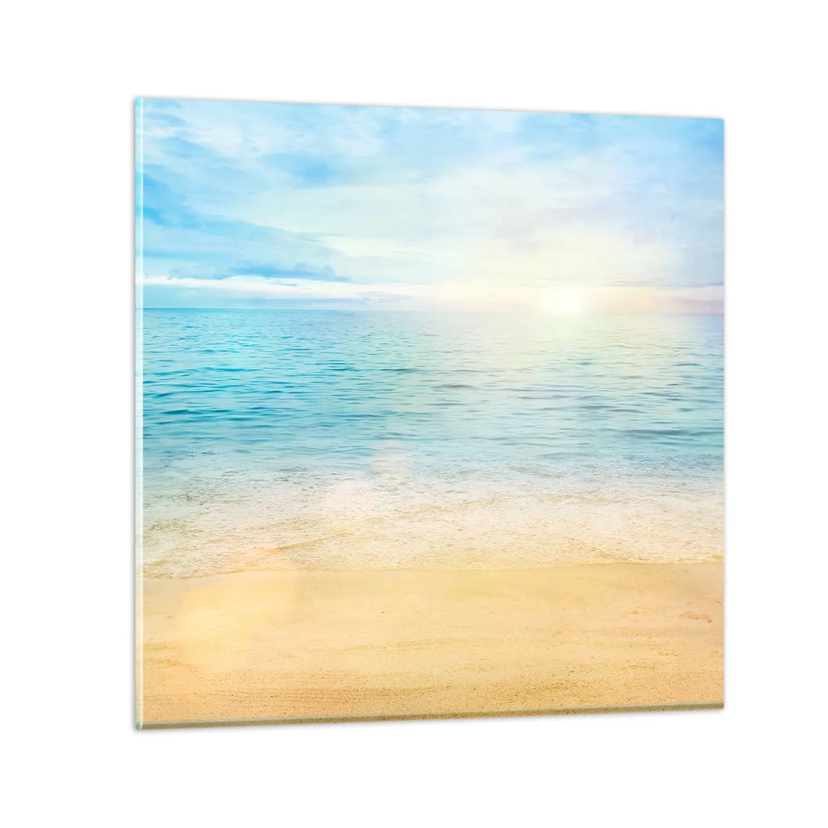 Obraz na skle - Veľká modrá - 40x40 cm