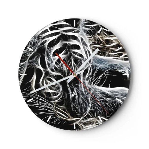 Nástenné hodiny - Štúdia mačacej ľahkosti - 40x40 cm