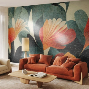 Fototapeta Standard Eco - Tropické horúco a chlad zelene - Botanika, Boho, grunge - 350x256 cm