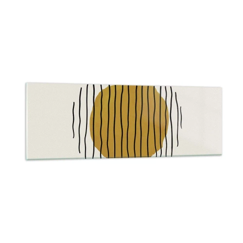 Obraz na skle - Abstrakcia kmitajúca žiarom - 90x30 cm
