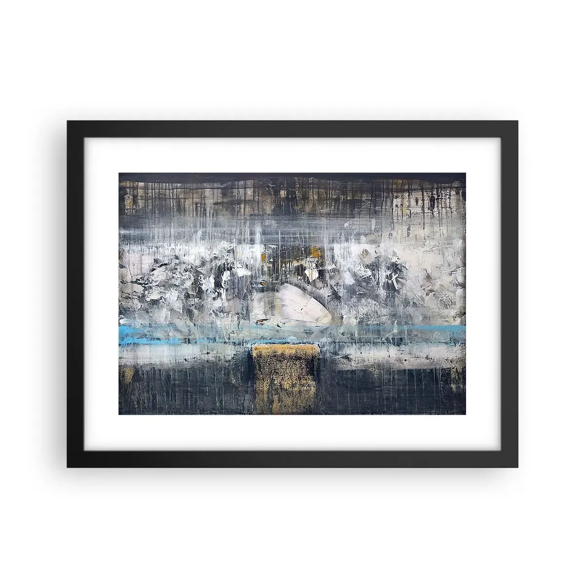 Plagát v čiernom ráme - Ako na ľade, tak aj na hrude - 40x30 cm