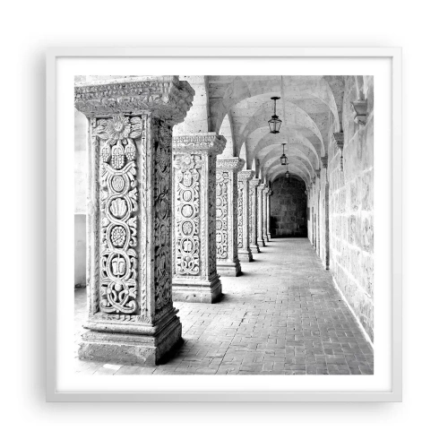 Plagát v bielom ráme - Kam…? - 60x60 cm