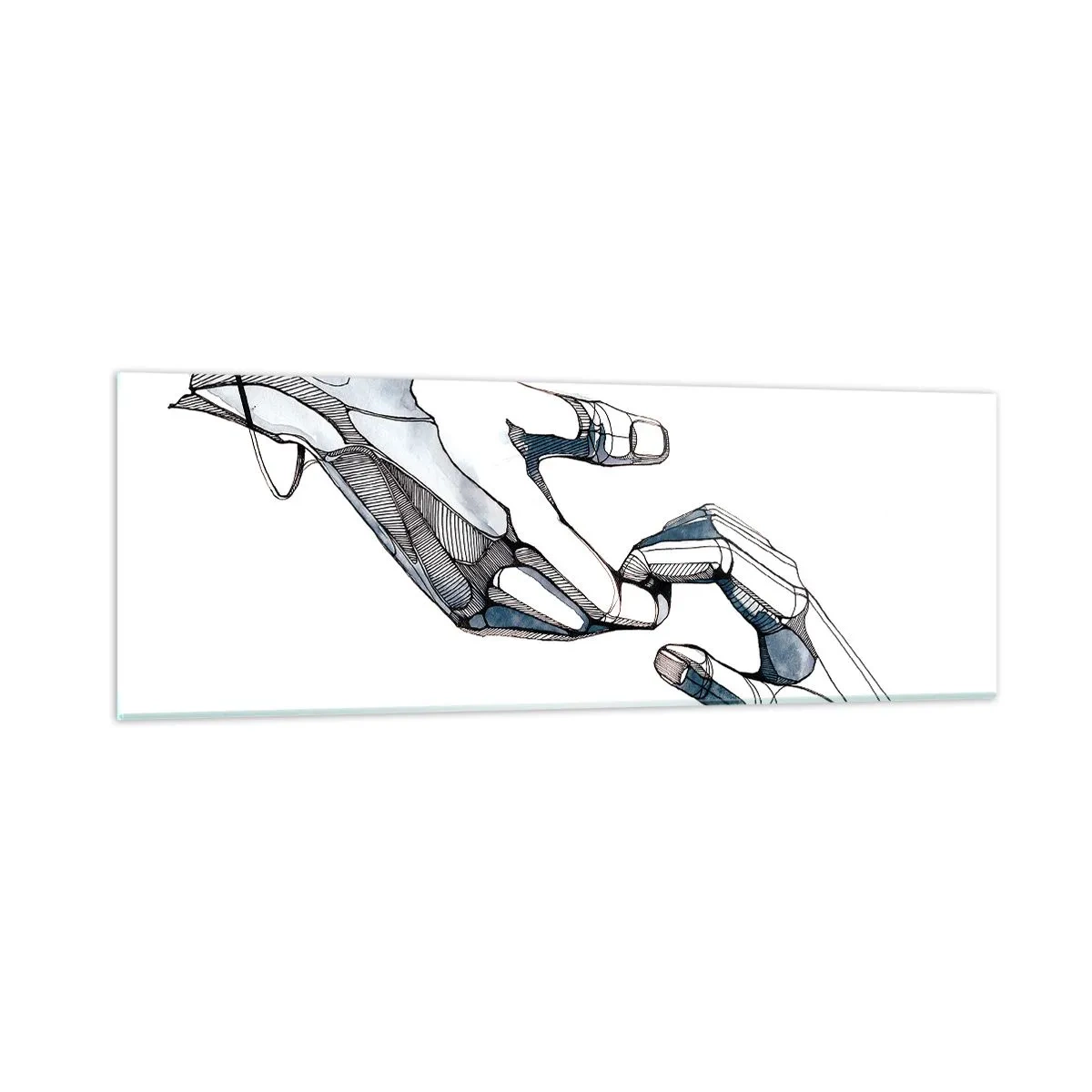 Obraz na skle - Dobré gesto - 90x30 cm