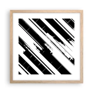 Plagát v ráme zo svetlého duba - Intenzívna a dynamická kompozícia - 40x40 cm