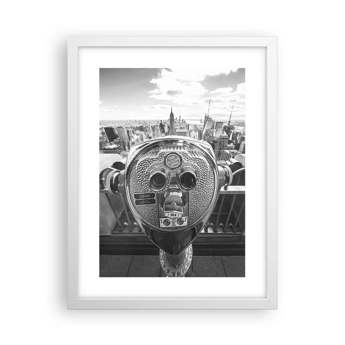 Plagát v bielom ráme - Mesto nad mestami - 30x40 cm