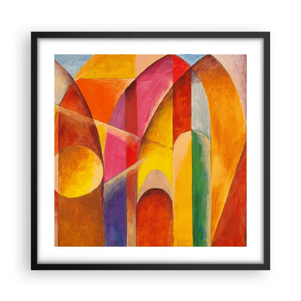 Plagát v čiernom ráme - Katedrála slnka - 50x50 cm