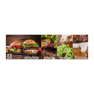 Vzorka fototapety Premium Canvas - American dream - Gastronómia, Hamburger, Kulinárske - 100x30 cm