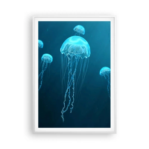 Plagát v bielom ráme - Oceánsky tanec - 70x100 cm