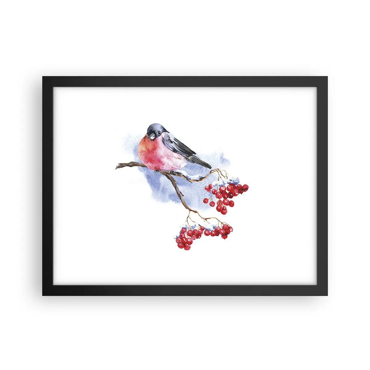 Plagát v čiernom ráme - Farebná zima - 40x30 cm