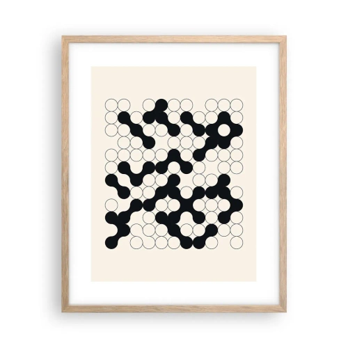 Plagát v ráme zo svetlého duba - Čínska hra – variácia - 40x50 cm