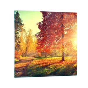 Obraz na skle - Červené je krásne - 30x30 cm