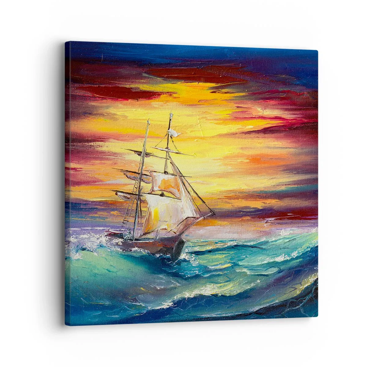 Obraz na plátne - Statočne proti vlnám - 30x30 cm