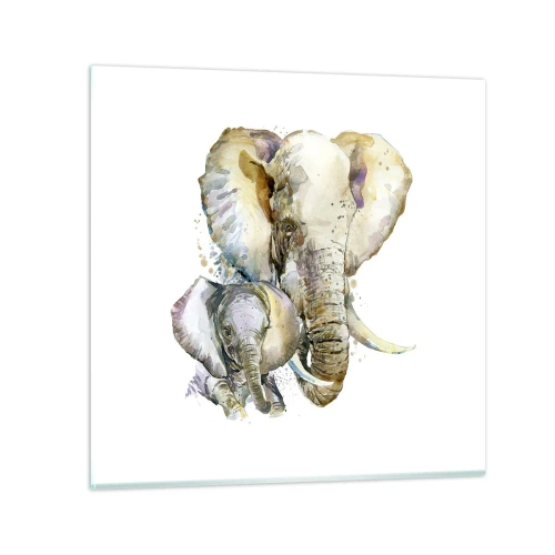 Obraz na skle - Najlepšie je u mamy - 40x40 cm