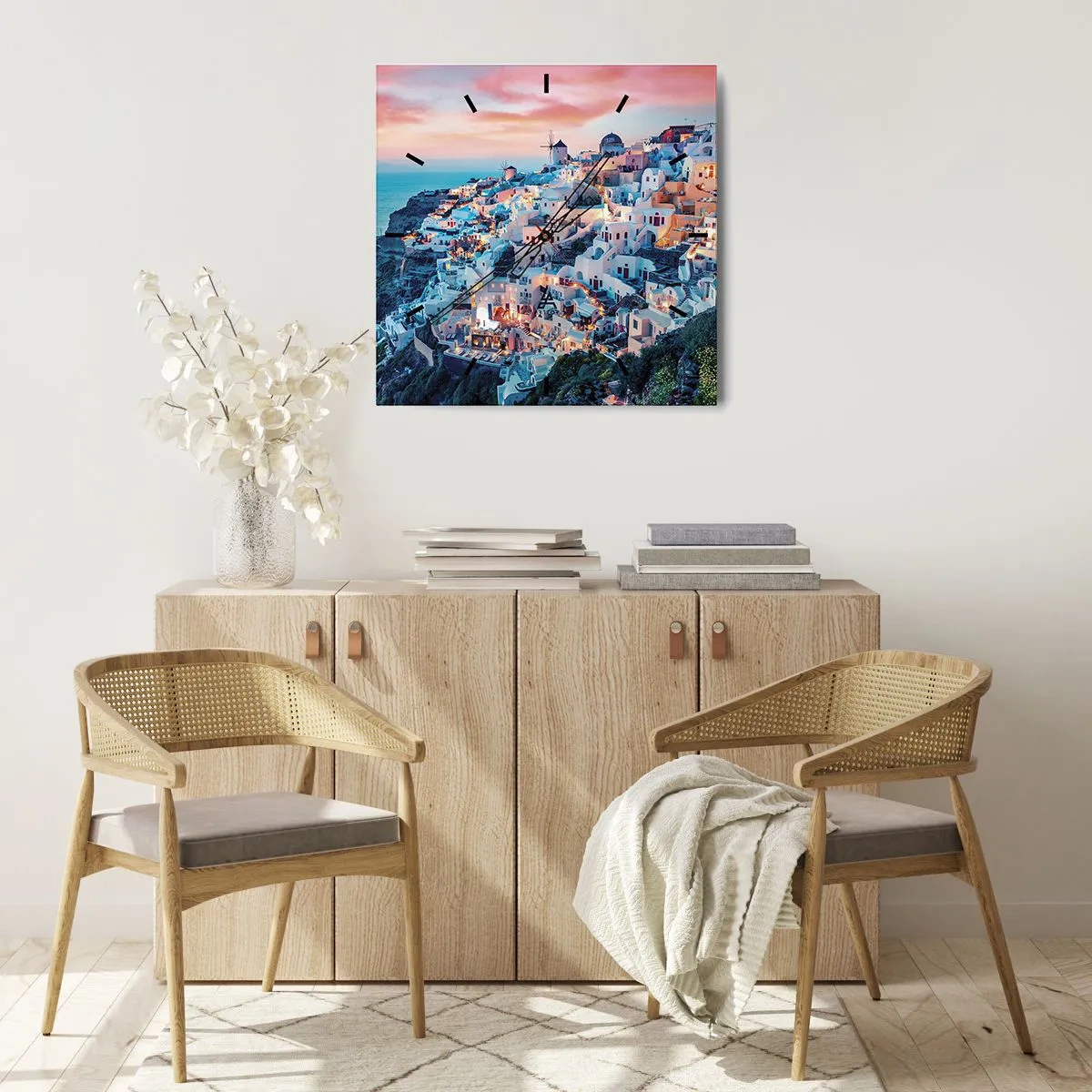 Nástenné hodiny - Tvoja tučná grécka dovolenka - 40x40 cm