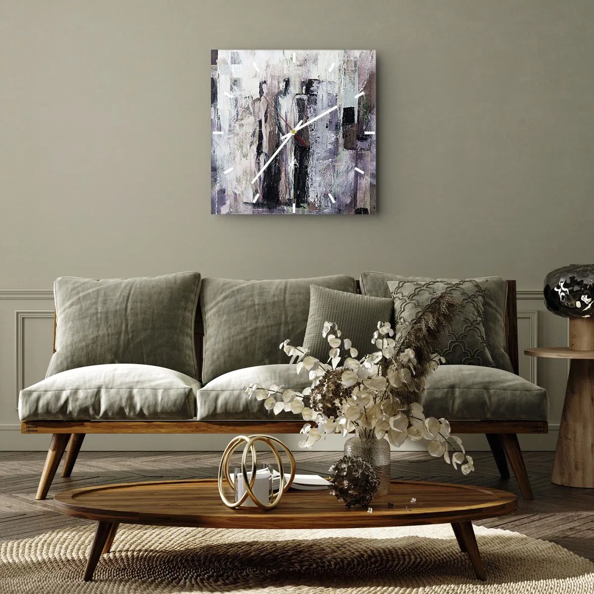 Nástenné hodiny - Tajomná trojica - 40x40 cm