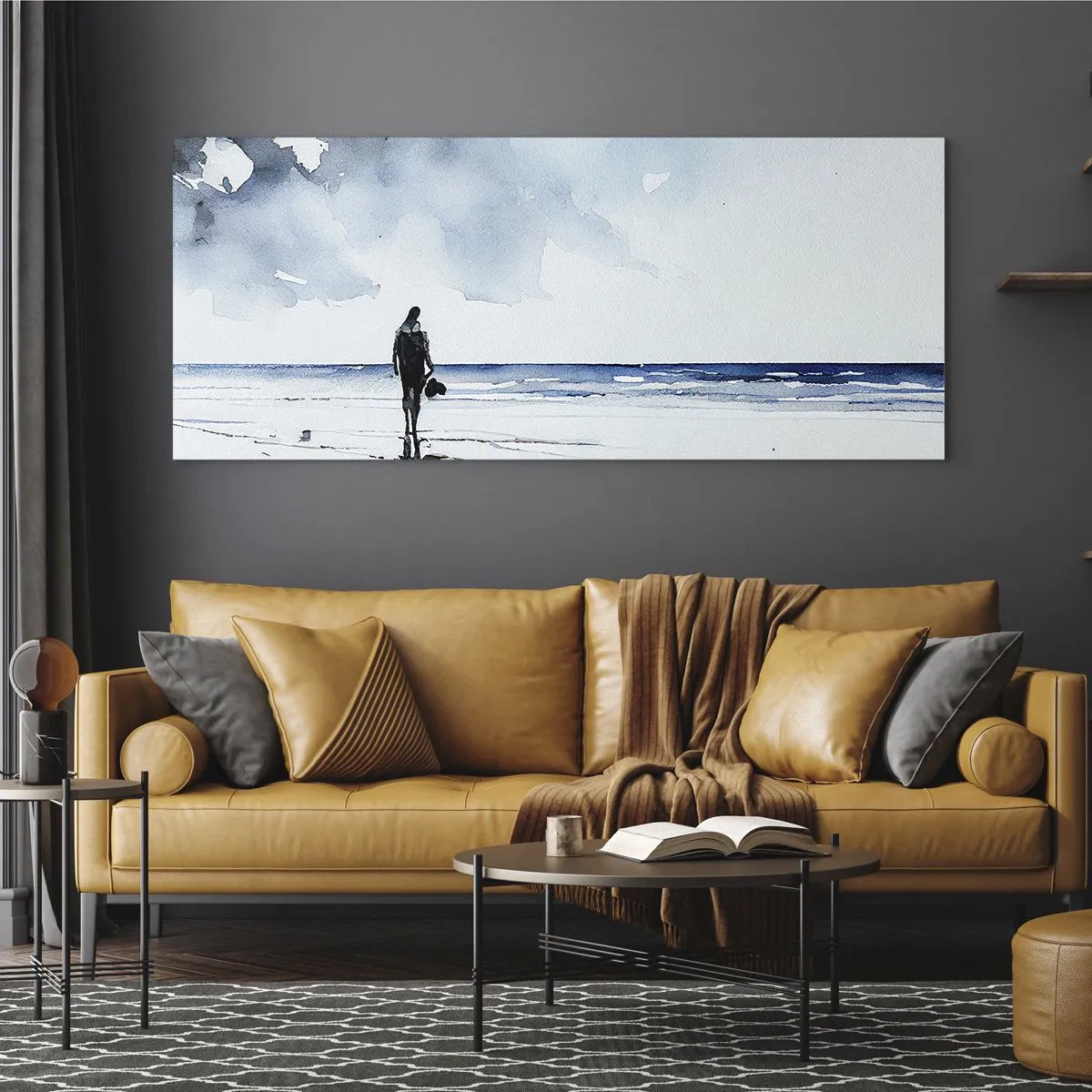 Obraz na skle - Rozhovor s morom - 100x40 cm