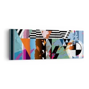 Obraz na plátne - Geometricky a organicky - 140x50 cm