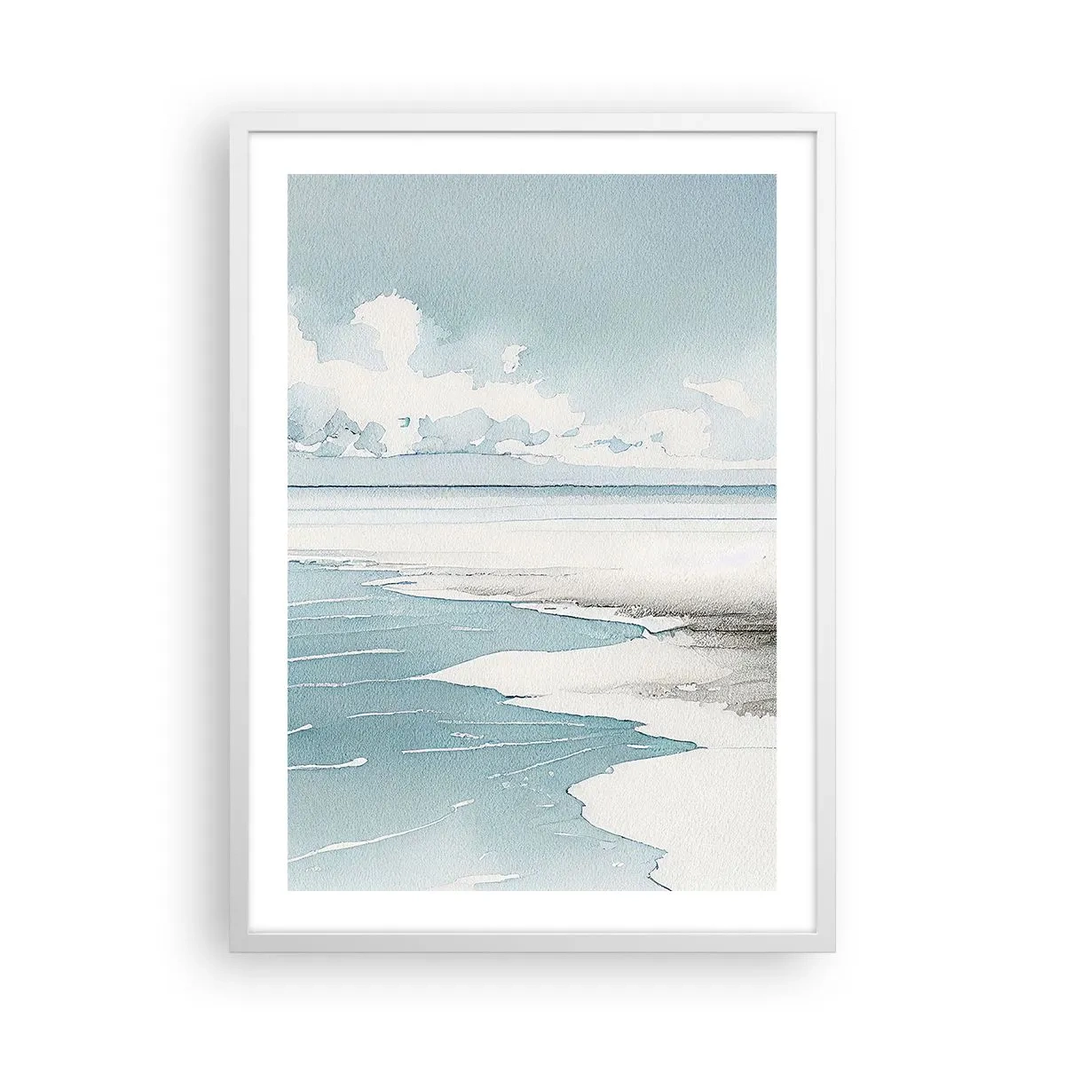 Plagát v bielom ráme - Jemný príliv - 50x70 cm