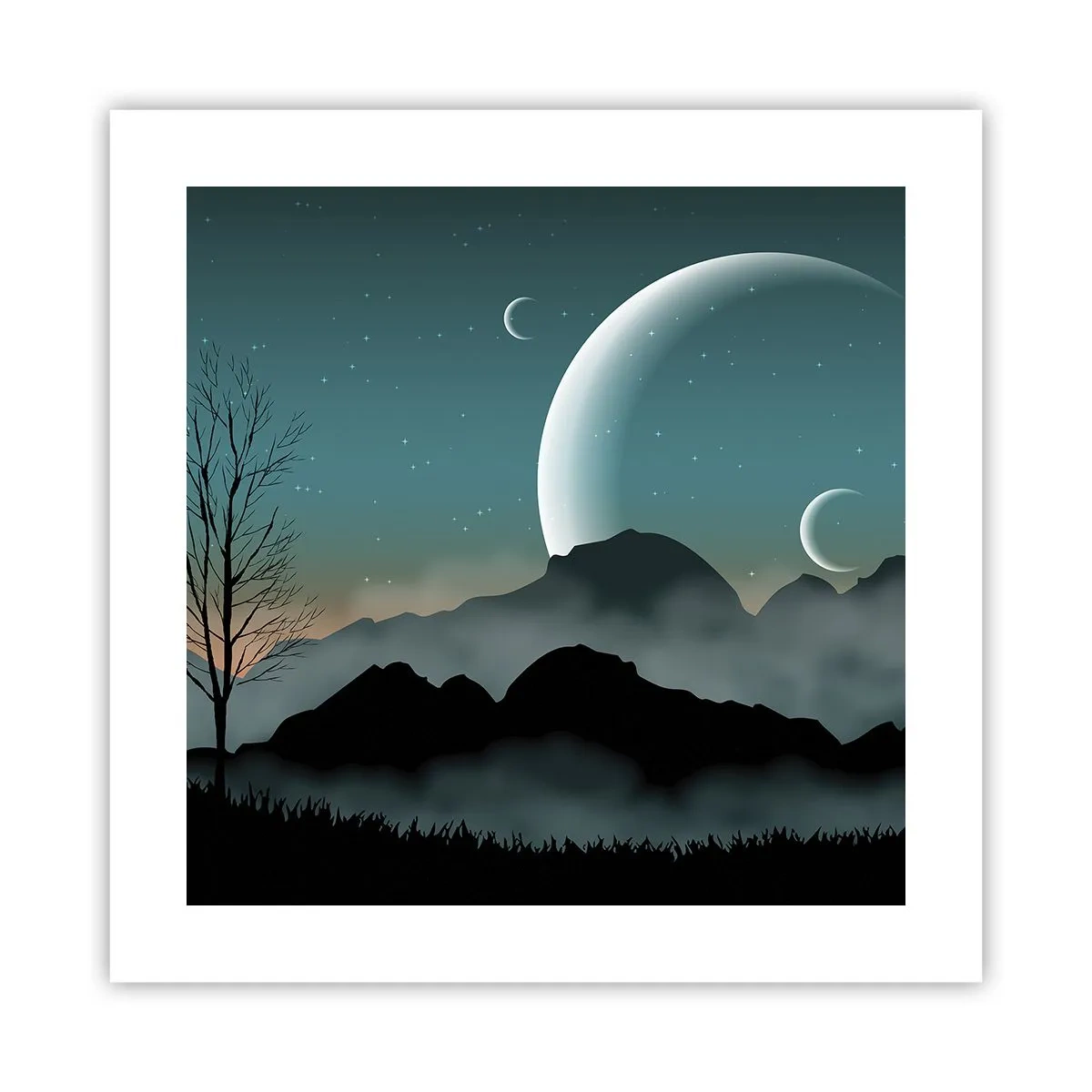 Plagát - Karneval hviezdnej noci - 40x40 cm