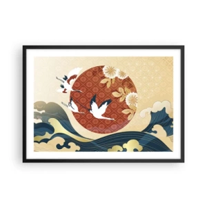 Plagát v čiernom ráme - Japonská rozprávka - 70x50 cm