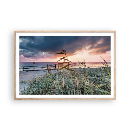 Plagát v ráme zo svetlého duba - Neodviate vetrom - 91x61 cm