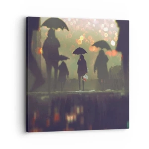 Obraz na plátne - Z perspektívy kvapky dažďa - 30x30 cm