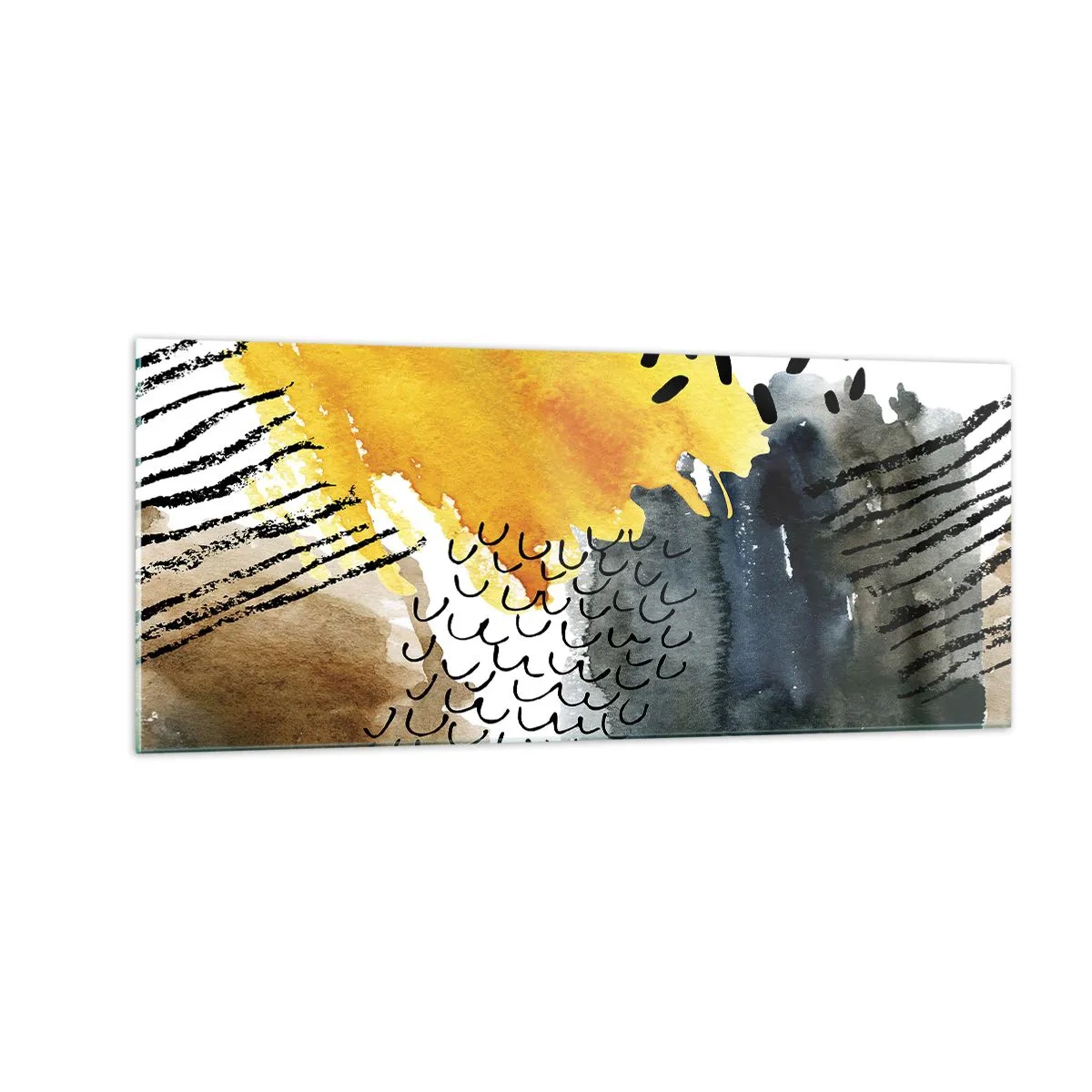 Obraz na skle - Stretnutie živlov - 100x40 cm