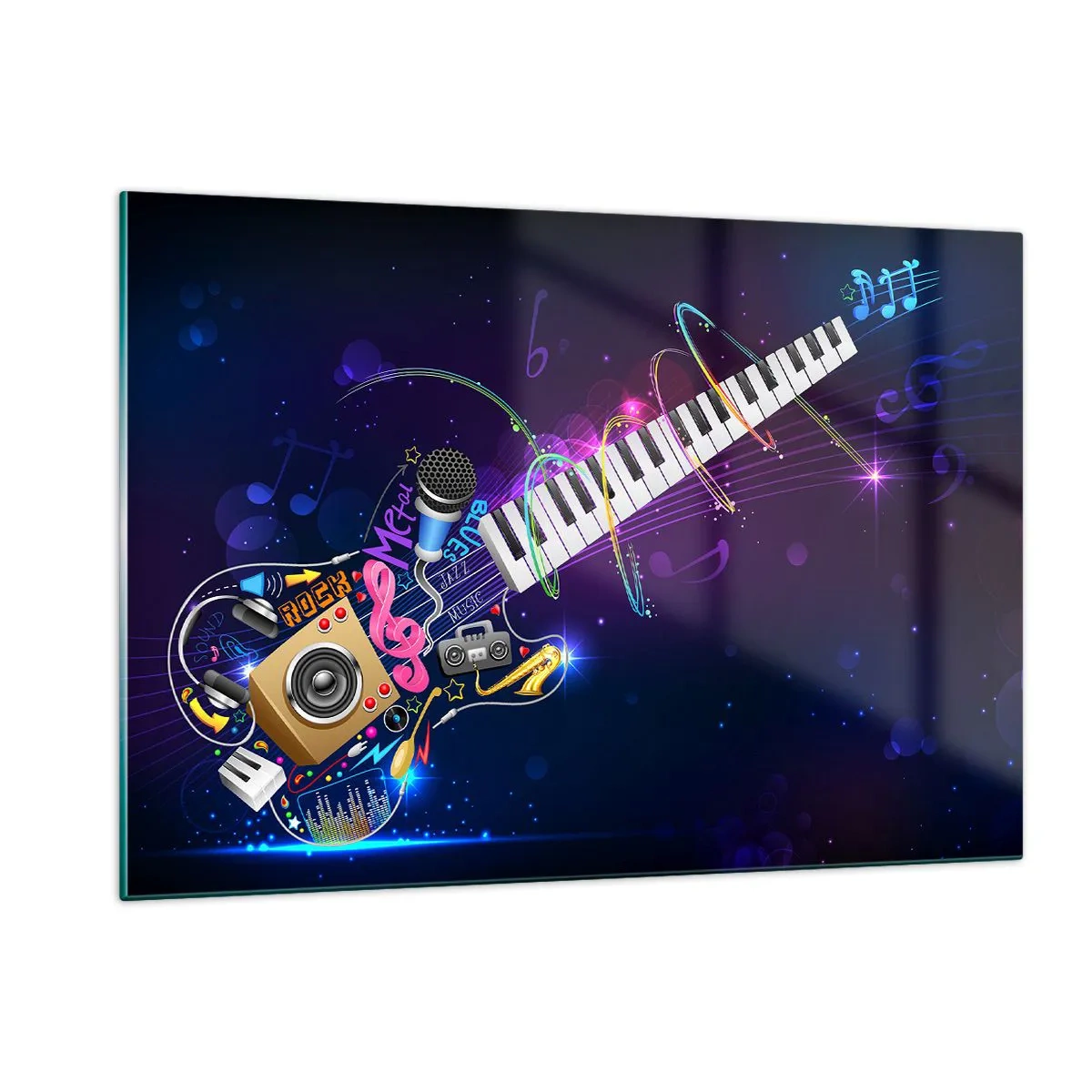 Obraz na skle - A všetko hrá - 120x80 cm